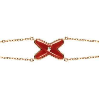 [Garvey ]JEUX BRACELET CARNELIAN PINK GOLD 1 DIAMOND