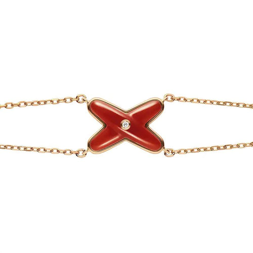 [Garvey ]JEUX BRACELET CARNELIAN PINK GOLD 1 DIAMOND