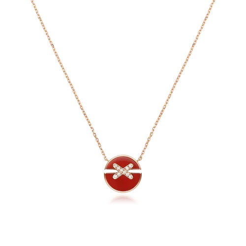 [Garvey ]JEUX DE ROSE GOLD DIAMOND NECKLACE