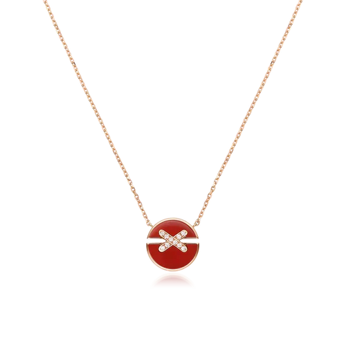 [Garvey]JEUX DE ROSE GOLD DIAMOND NECKLACE