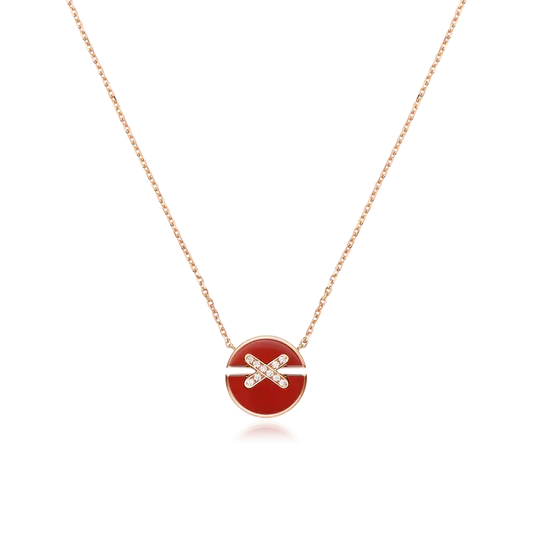 [Garvey]JEUX DE ROSE GOLD DIAMOND NECKLACE