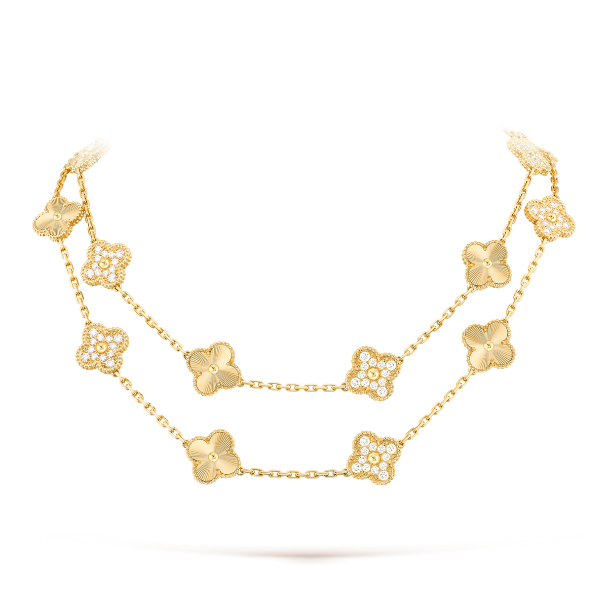 [Garvey ]CLOVER 20 MOTIFS LASER DIAMOND NECKLACE