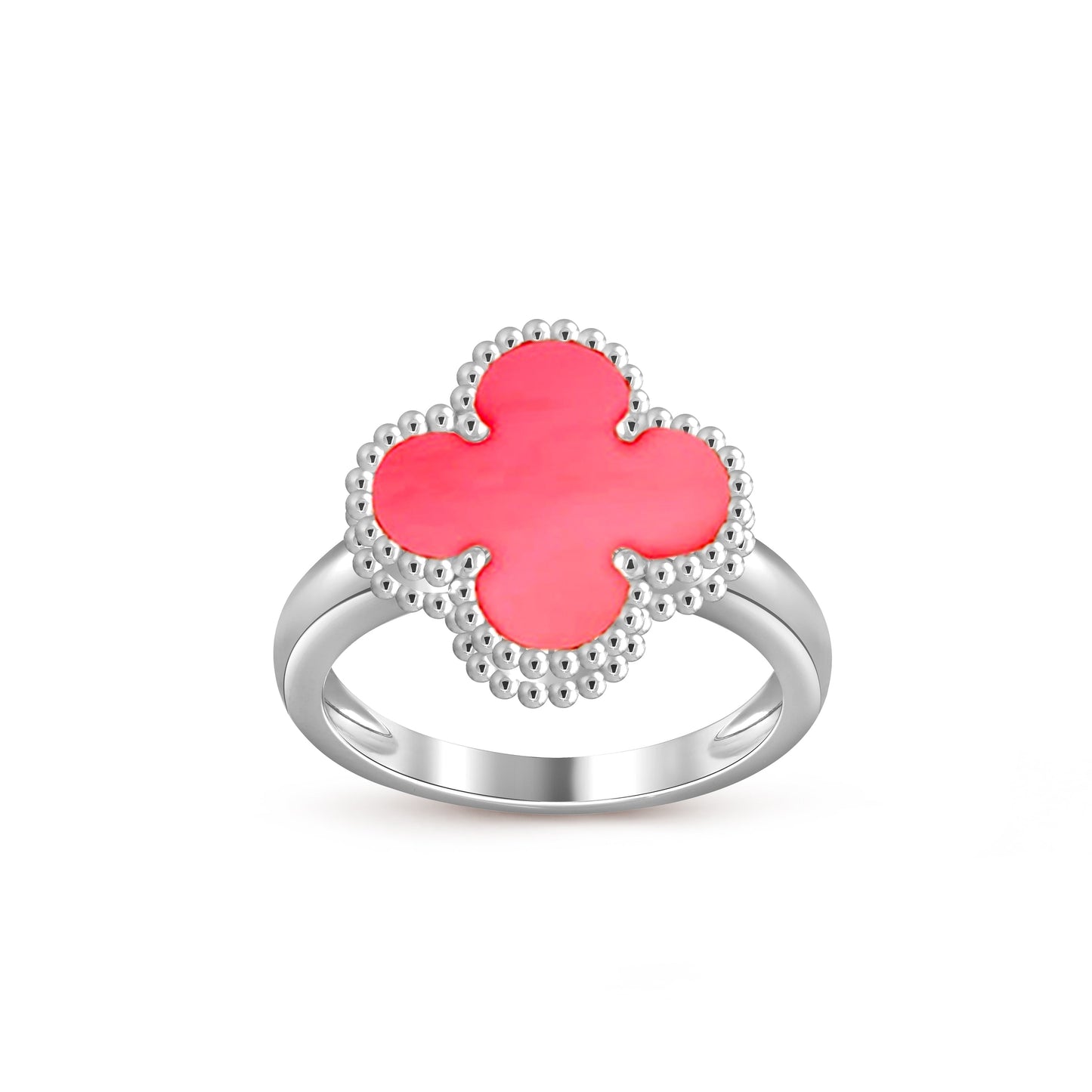 [Garvey]LUCKY CLOVER VINTAGE WHITE GOLD RING COLLECTION