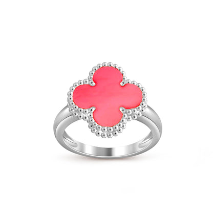[Garvey]LUCKY CLOVER VINTAGE WHITE GOLD RING COLLECTION