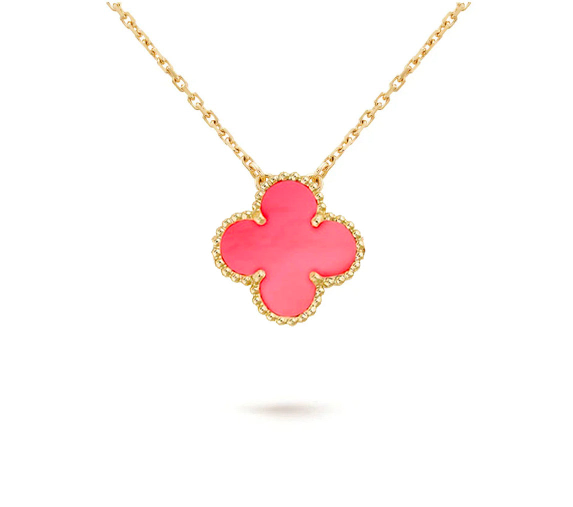 [Garvey]15MM CLOVER FLOWER PENDANT NECKLACE COLLECTION