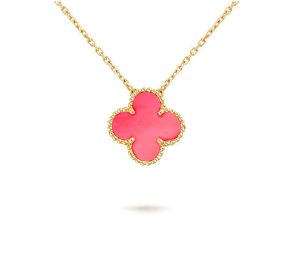[Garvey]15MM CLOVER FLOWER PENDANT NECKLACE COLLECTION