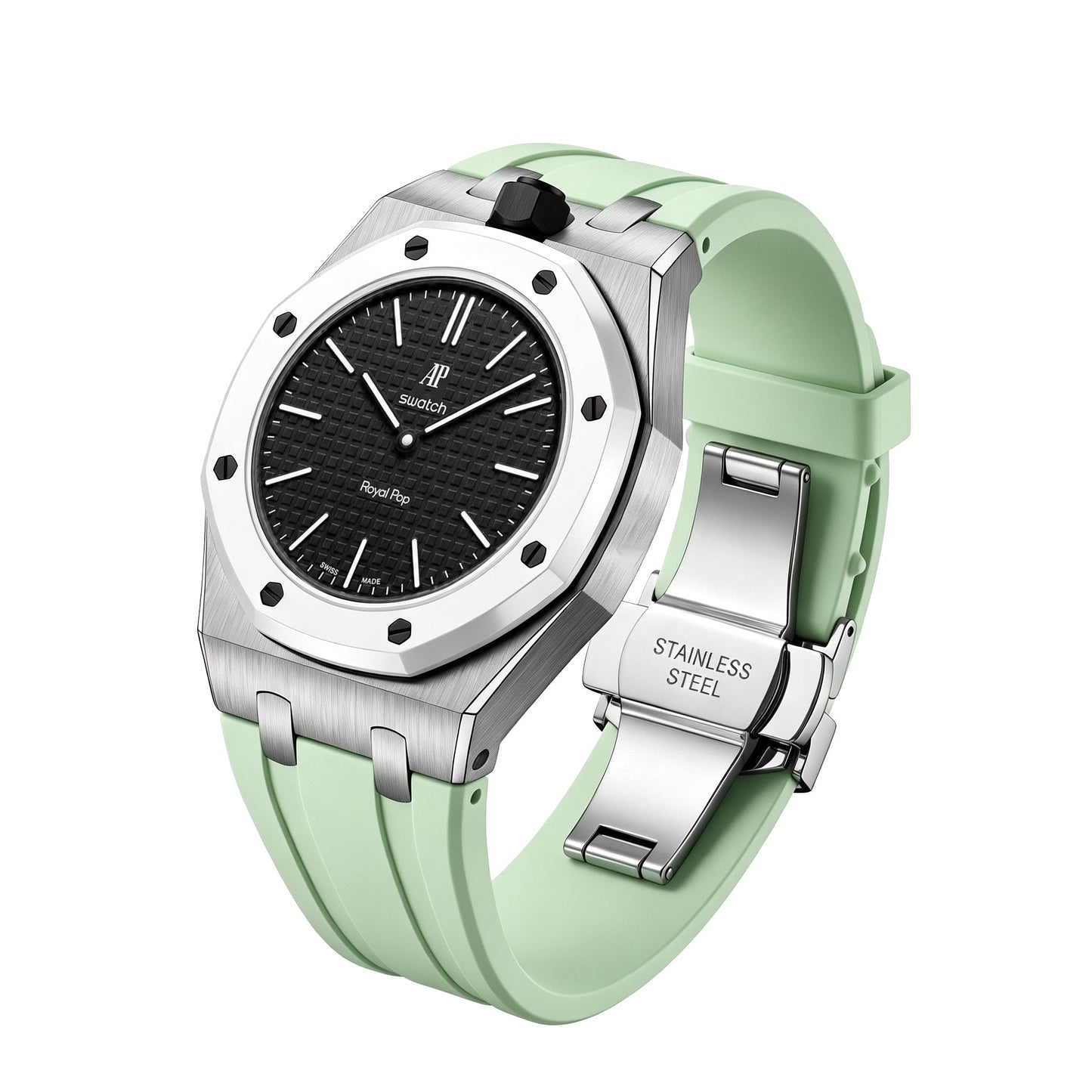 [Garvey]Royal Oak Pop Exclusive Steel Case & Silicone Strap With Cradle