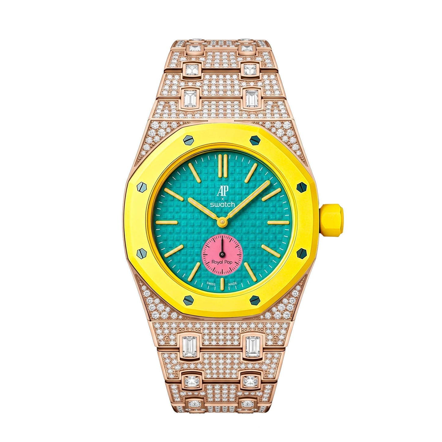 [Garvey]Royal Oak Pop Exclusive Bioceramic Case & Bioceramic Strap Full Diamond