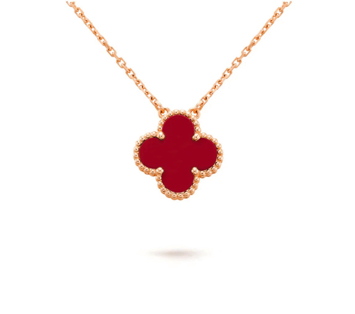 [Garvey]15MM CLOVER FLOWER PENDANT NECKLACE COLLECTION