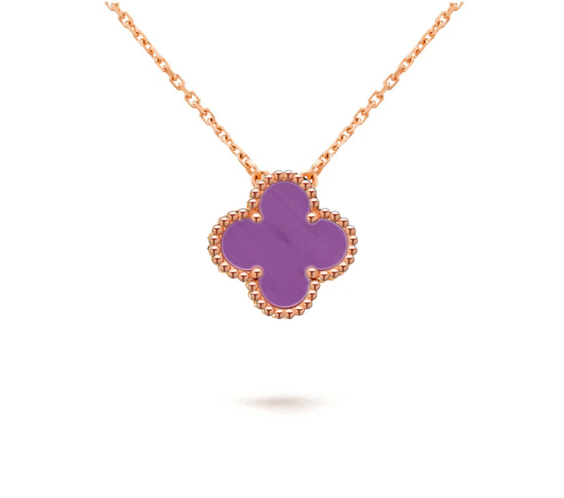 [Garvey]15MM CLOVER FLOWER PENDANT NECKLACE COLLECTION