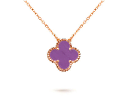 [Garvey]15MM CLOVER FLOWER PENDANT NECKLACE COLLECTION