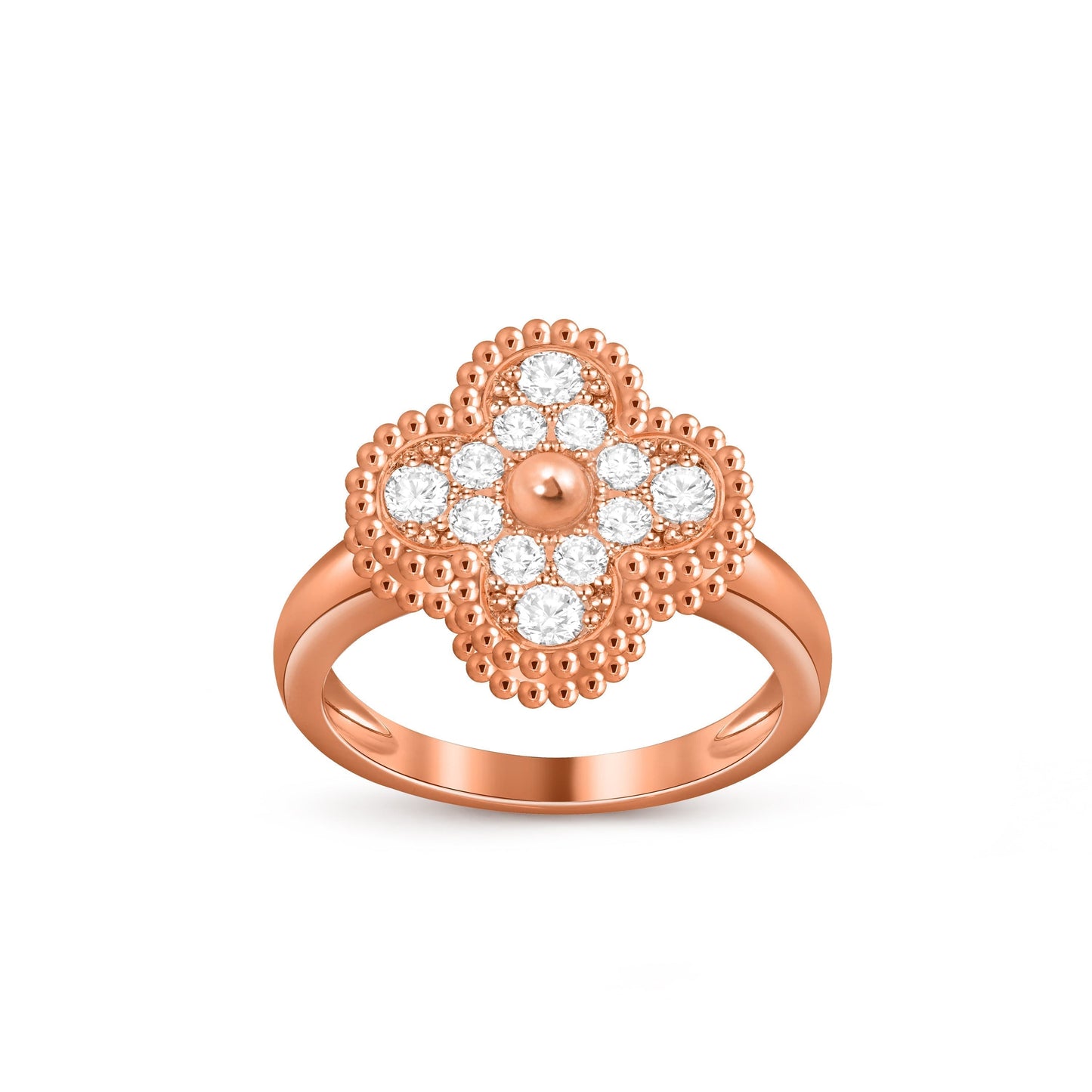 [Garvey]LUCKY CLOVER VINTAGE ROSE GOLD RING COLLECTION