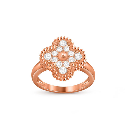 [Garvey]LUCKY CLOVER VINTAGE ROSE GOLD RING COLLECTION