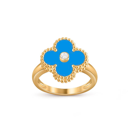 [Garvey]LUCKY CLOVER DIAMOND-ACCENT GOLD RING COLLECTION