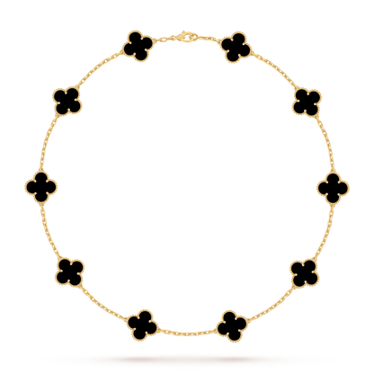 [Garvey]CLASSIC LUCKY 10-MOTIF CLOVER NECKLACE GOLD COLLECTION