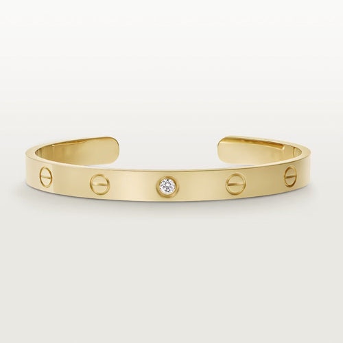 [Garvey ]LOVE BRACELET 6.1MM 1 DIAMOND OPEN CUFF