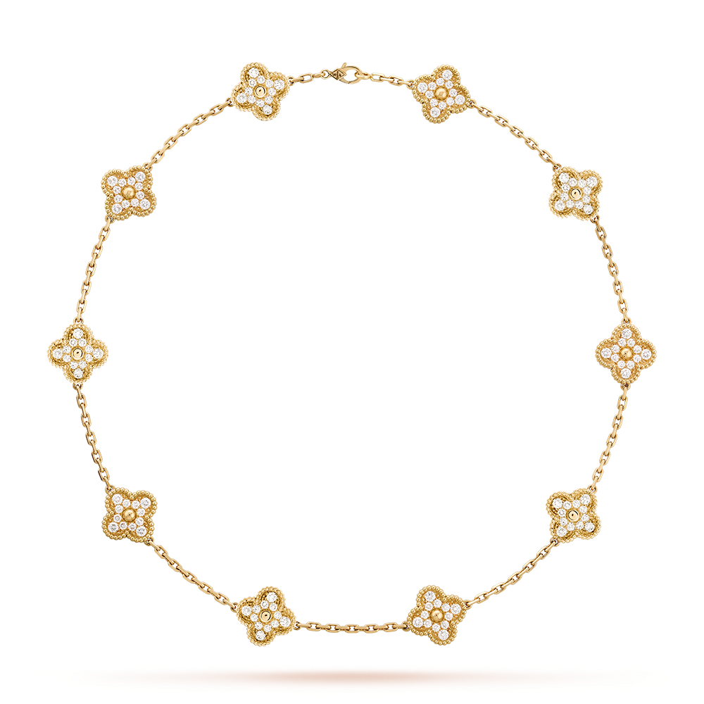 [Garvey ]CLOVER 10 MOTIFS DIAMOND NECKLACE
