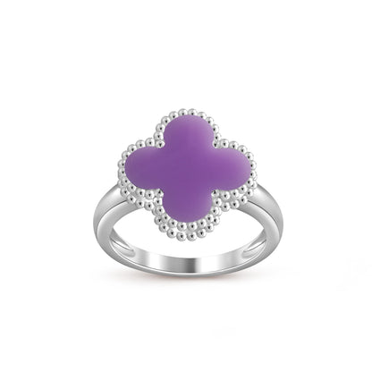 [Garvey]LUCKY CLOVER VINTAGE WHITE GOLD RING COLLECTION