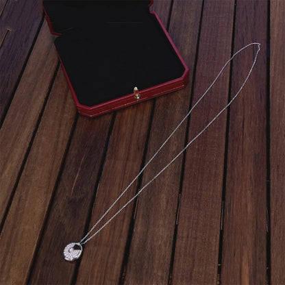 [Garvey ]AMULETTE SILVER FULL DIAMOND NECKLACE