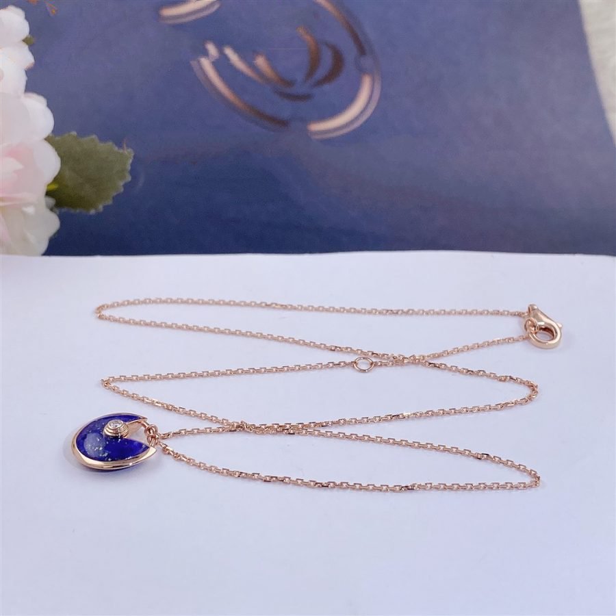 [Garvey ]AMULETTE ROSE GOLD AGATE NECKLACE
