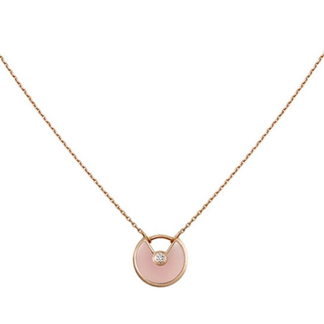 [Garvey ]AMULETTE ROSE GOLD PINK MOP NECKLACE