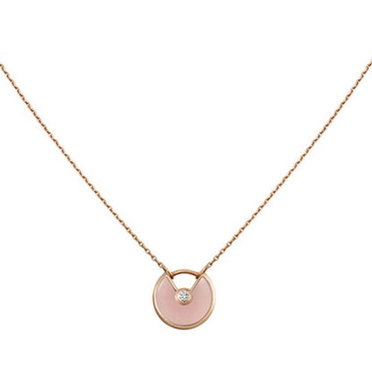 [Garvey ]AMULETTE ROSE GOLD PINK MOP NECKLACE