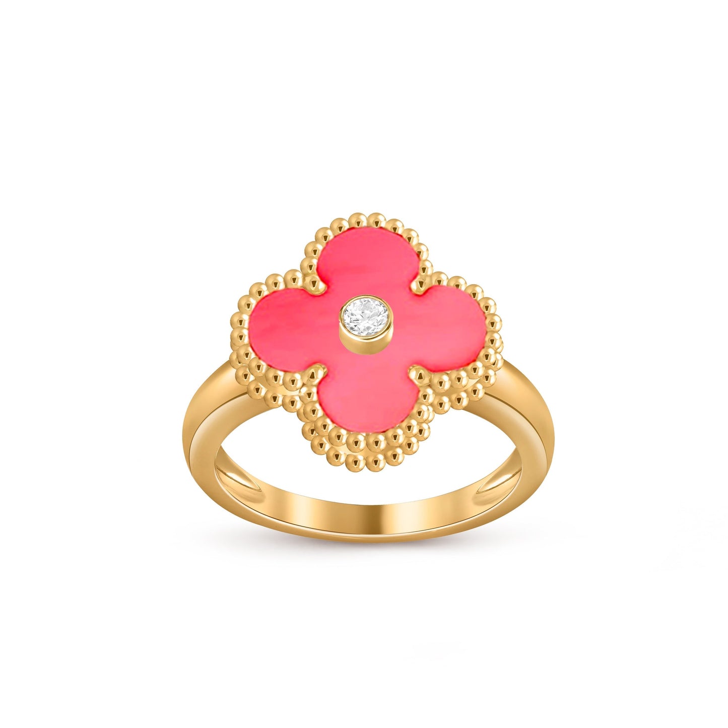 [Garvey]LUCKY CLOVER DIAMOND-ACCENT GOLD RING COLLECTION