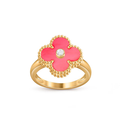 [Garvey]LUCKY CLOVER DIAMOND-ACCENT GOLD RING COLLECTION