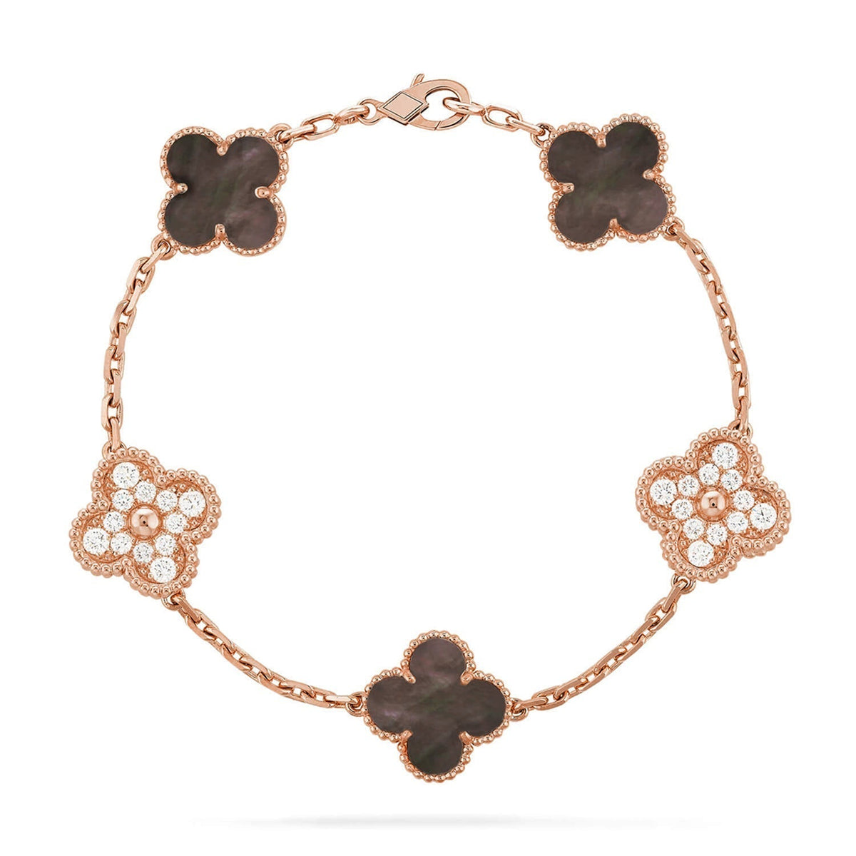 [Garvey ] CLOVER 5 MOTIF GRAY MOP BRACELET COLLECTION