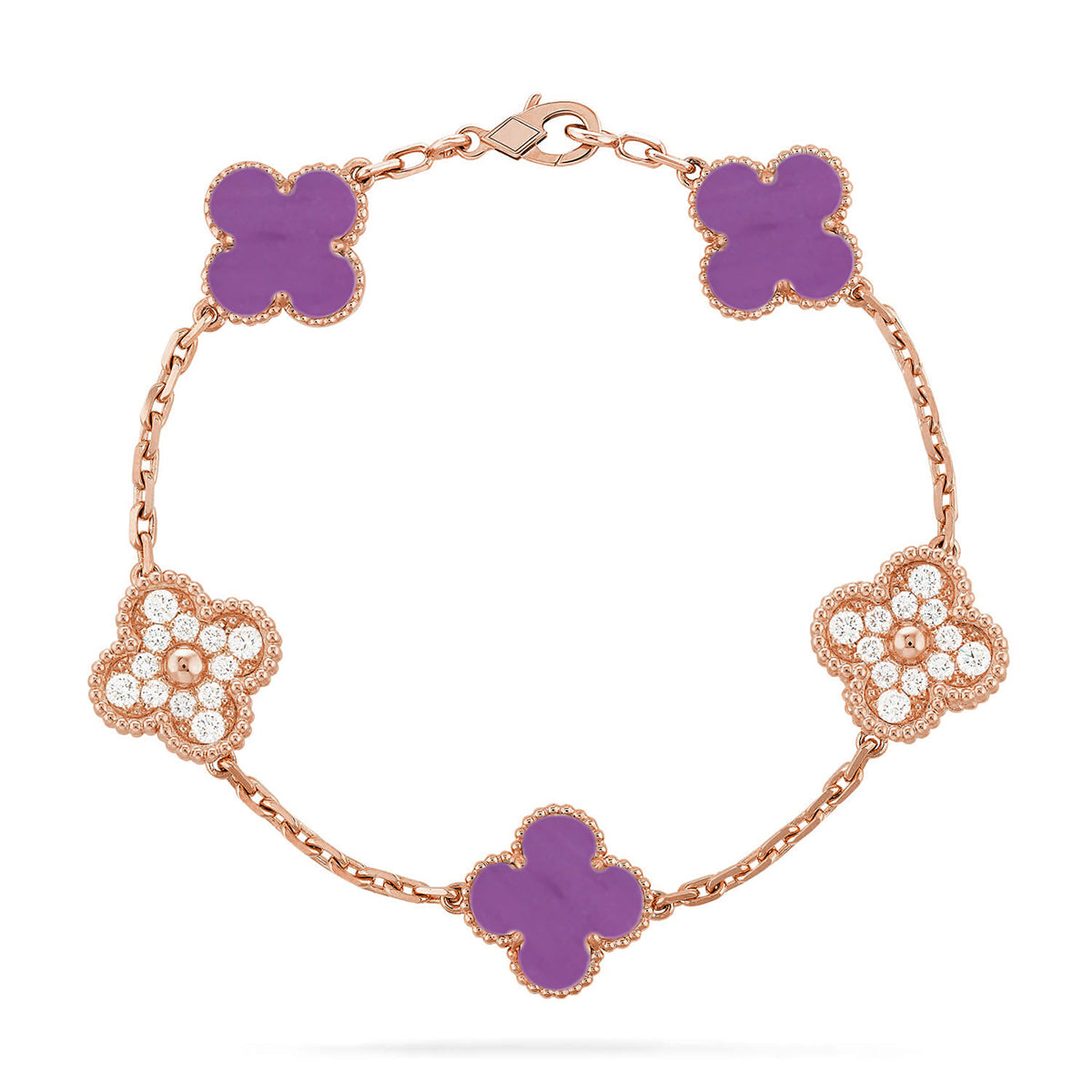 [Garvey ] CLOVER 5 MOTIF VIOLET BRACELET COLLECTION