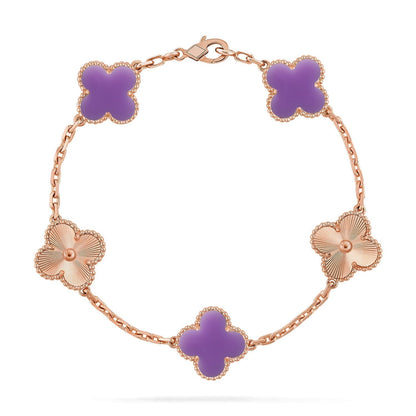 [Garvey ]CLOVER 5 MOTIF LIGHT PURPLE BRACELET COLLECTION