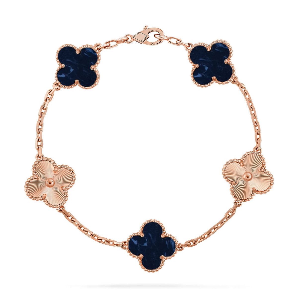 [Garvey]LUCKY CLOVER 5-MOTIF BRACELET - PIETERSITE COLLECTION