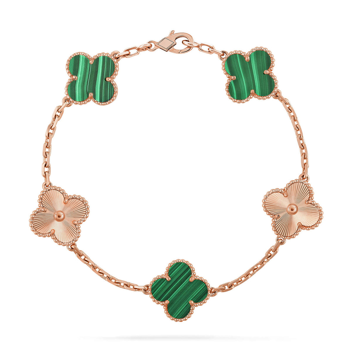 [Garvey ] CLOVER 5 MOTIF MALACHITE BRACELET COLLECTION