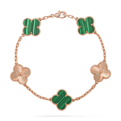 [Garvey ] CLOVER 5 MOTIF MALACHITE BRACELET COLLECTION