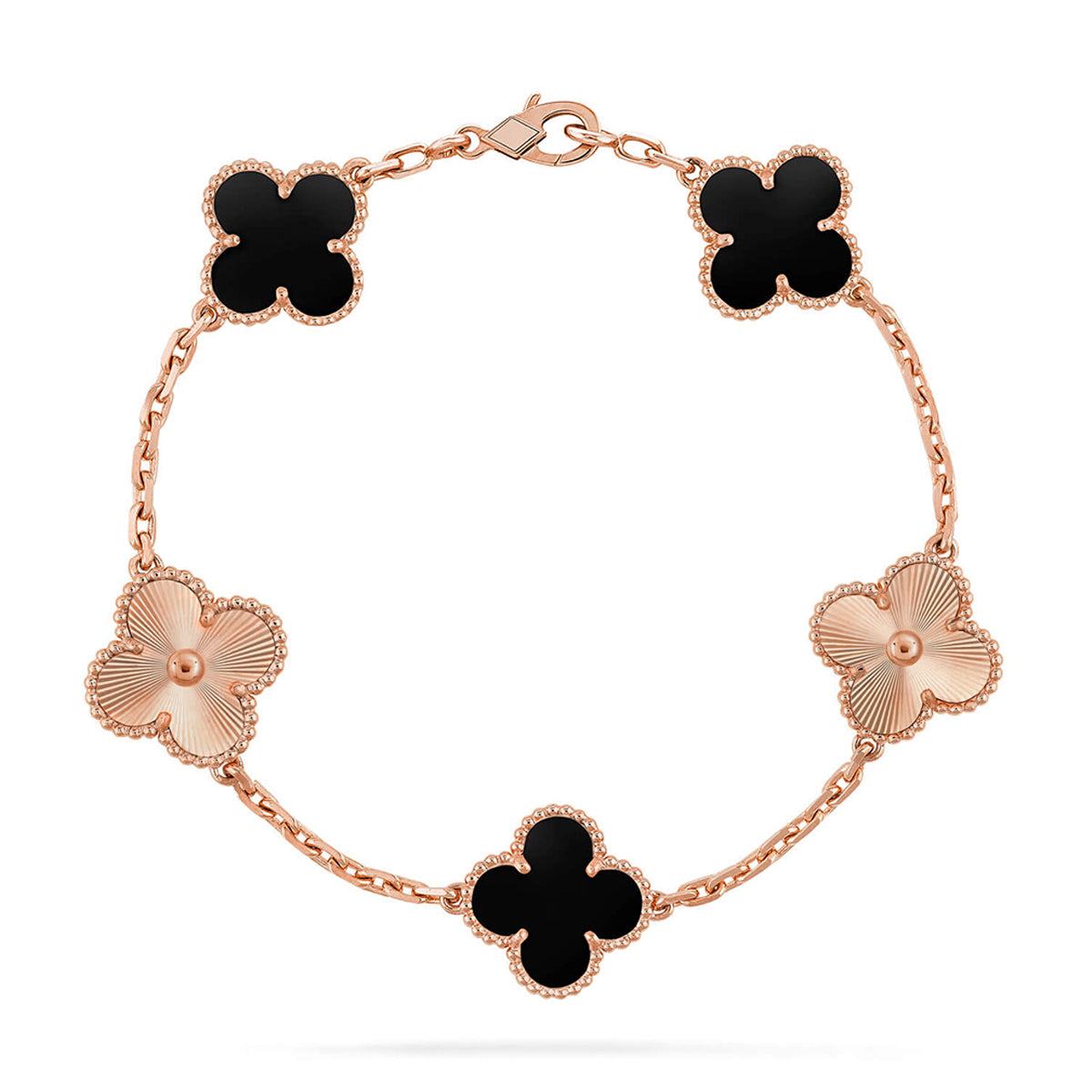 [Garvey ] CLOVER 5 MOTIF ONYXS BRACELET COLLECTION