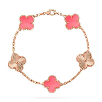 [Garvey ] CLOVER 5 MOTIFS  PINK MOP BRACELET COLLECTION