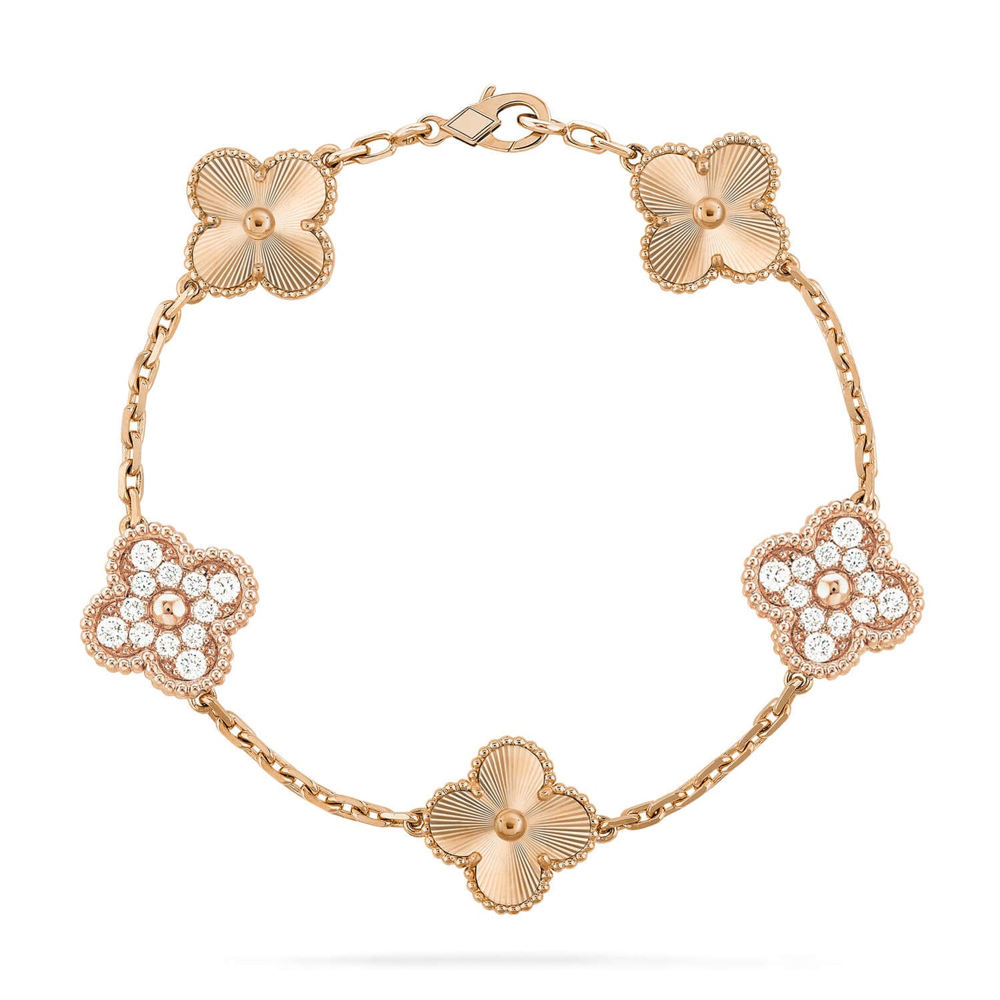 [Garvey]LUCKY CLOVER 5-MOTIF BRACELET - LASER COLLECTION
