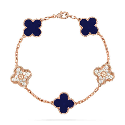 [Garvey ]CLOVER 5 MOTIF LAPIS LAZULI BRACELET COLLECTION