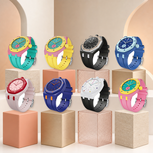 [Garvey]Royal Oak Pop Exclusive Bioceramic Case & Silicone Strap Mix Color