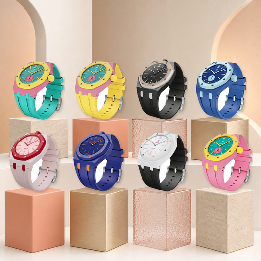 [Garvey]Royal Oak Pop Exclusive Bioceramic Case & Silicone Strap Mix Color