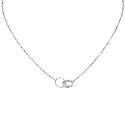 [Garvey]LOVE DOUBLE-RING INTERLOCKED NECKLACE