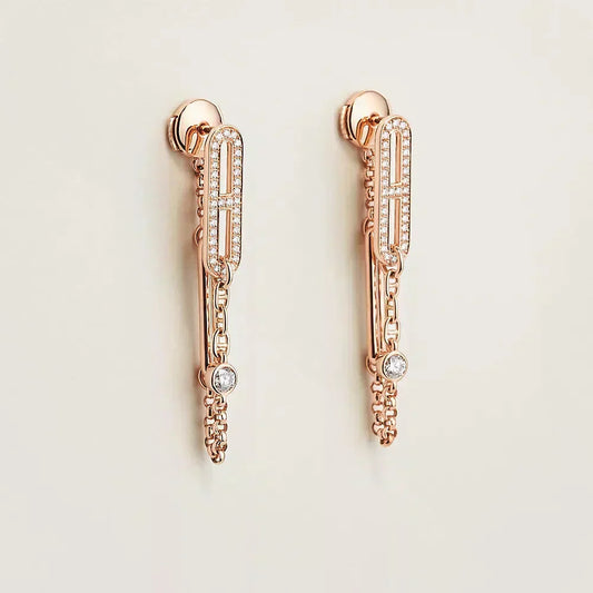 [Garvey]CHAINE CHAOS DIAMOND DROP EARRINGS