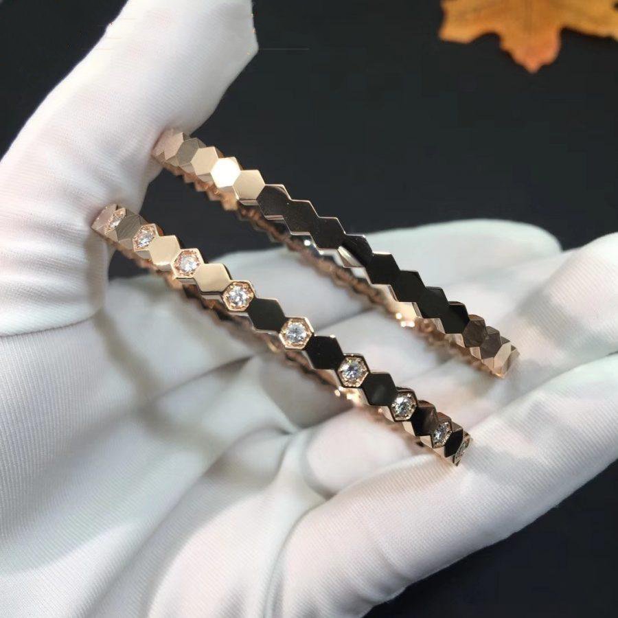 [Garvey ]BEE LOVE PINK GOLD DIAMOND BRACELET