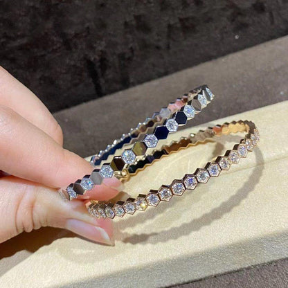 [Garvey ]BEE LOVE GOLD BRACELET FULL DIAMOND