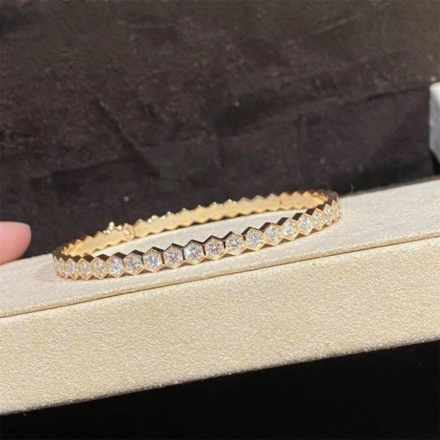 [Garvey ]BEE LOVE GOLD BRACELET FULL DIAMOND