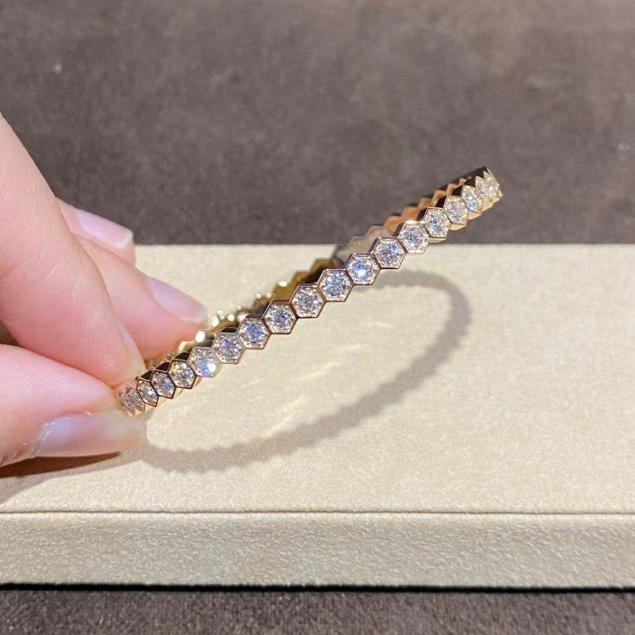 [Garvey ]BEE LOVE GOLD BRACELET FULL DIAMOND