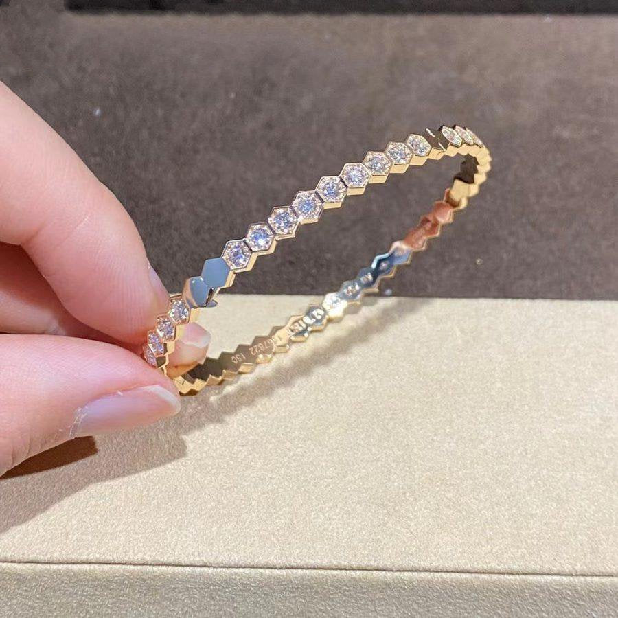 [Garvey ]BEE LOVE GOLD BRACELET FULL DIAMOND