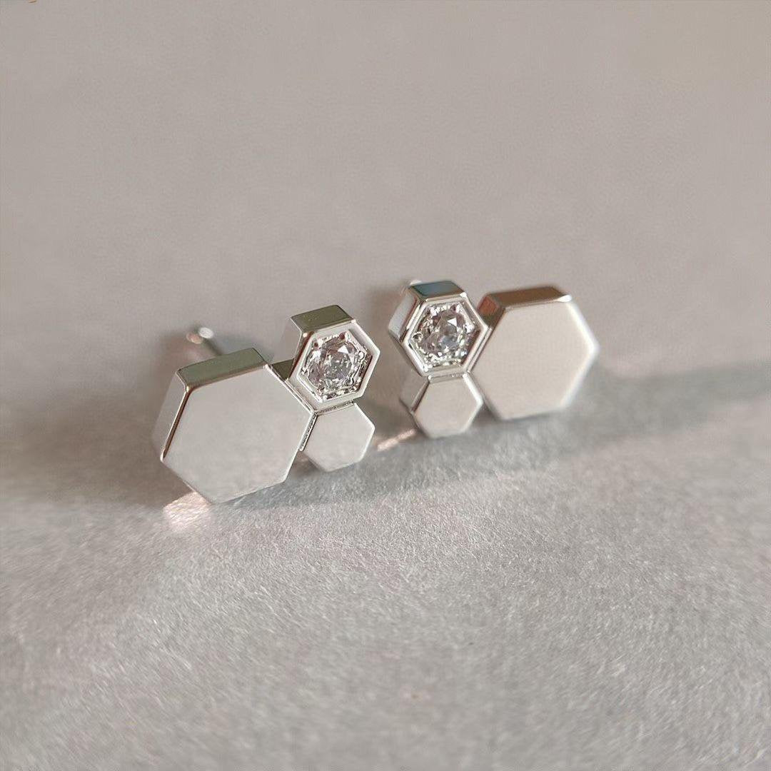 [Garvey]BEE LOVE SILVER DIAMOND EARRINGS