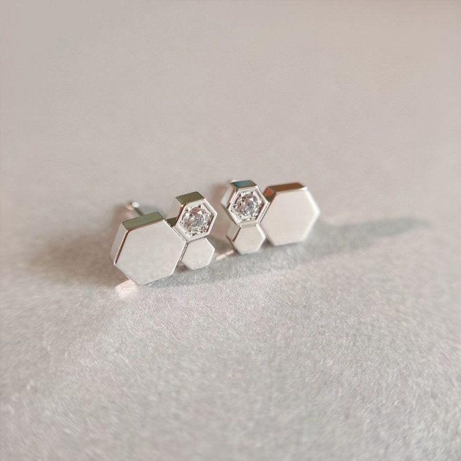 [Garvey ]BEE LOVE SILVER DIAMOND EARRINGS