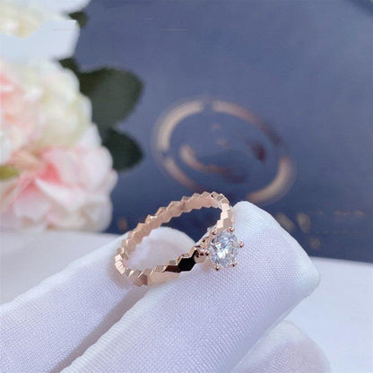 [Garvey]BEE LOVE RING ROSE GOLD 1 DIAMOND